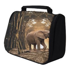 Sculpture Travel Outdoor Nature Elephant Full Print Travel Pouch (small) by Wegoenart