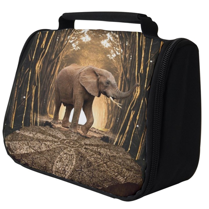 Sculpture Travel Outdoor Nature Elephant Full Print Travel Pouch (Big)