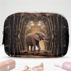 Sculpture Travel Outdoor Nature Elephant Make Up Pouch (small) by Wegoenart