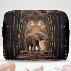 Sculpture Travel Outdoor Nature Elephant Make Up Pouch (large) by Wegoenart