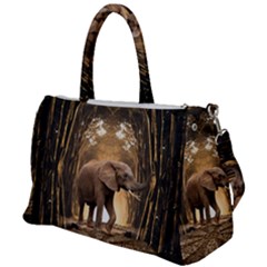 Sculpture Travel Outdoor Nature Elephant Duffel Travel Bag by Wegoenart