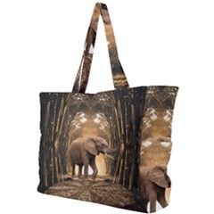 Sculpture Travel Outdoor Nature Elephant Simple Shoulder Bag by Wegoenart