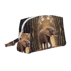 Sculpture Travel Outdoor Nature Elephant Wristlet Pouch Bag (medium) by Wegoenart