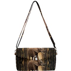 Sculpture Travel Outdoor Nature Elephant Removable Strap Clutch Bag by Wegoenart