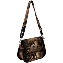 Sculpture Travel Outdoor Nature Elephant Saddle Handbag by Wegoenart