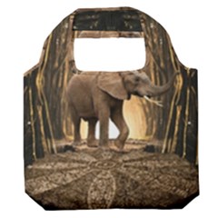 Sculpture Travel Outdoor Nature Elephant Premium Foldable Grocery Recycle Bag