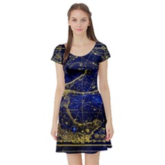 Constellation Horse Dolphin Short Sleeve Skater Dress by Wegoenart