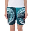 Dinosaur Sea Boat Fantasy Women s Basketball Shorts View1