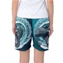 Dinosaur Sea Boat Fantasy Women s Basketball Shorts View2