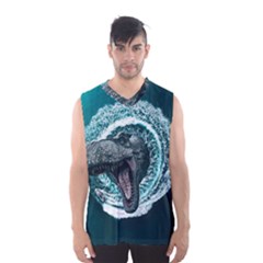 Dinosaur Sea Boat Fantasy Men s Basketball Tank Top by Wegoenart