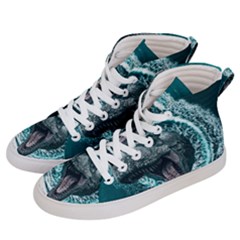 Dinosaur Sea Boat Fantasy Men s Hi-top Skate Sneakers by Wegoenart