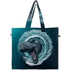 Dinosaur Sea Boat Fantasy Canvas Travel Bag by Wegoenart