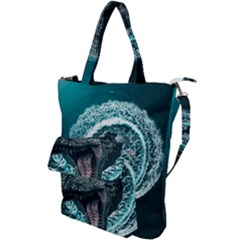 Dinosaur Sea Boat Fantasy Shoulder Tote Bag by Wegoenart