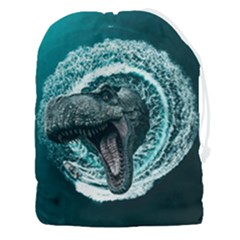 Dinosaur Sea Boat Fantasy Drawstring Pouch (3xl) by Wegoenart