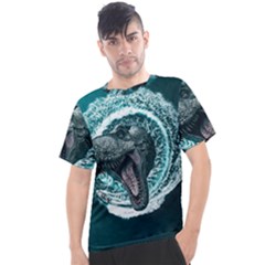 Dinosaur Sea Boat Fantasy Men s Sport Top by Wegoenart