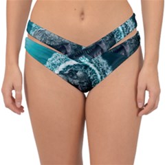 Dinosaur Sea Boat Fantasy Double Strap Halter Bikini Bottom by Wegoenart