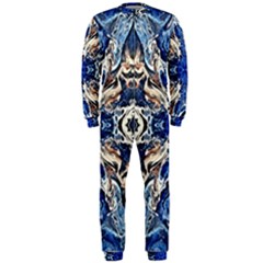 Gold On Cobalt Onepiece Jumpsuit (men) by kaleidomarblingart