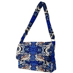 Gold On Cobalt Full Print Messenger Bag (s) by kaleidomarblingart