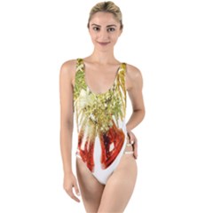 Christmas Decoration Close-up High Leg Strappy Swimsuit by artworkshop