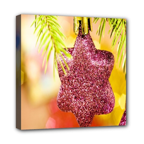 Christmas Decoration Star Mini Canvas 8  X 8  (stretched) by artworkshop