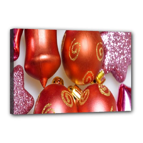 Christmas Decoration Star  3 Canvas 18  X 12  (stretched) by artworkshop