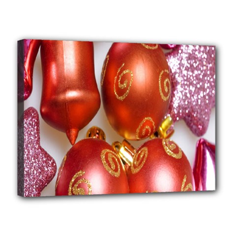 Christmas Decoration Star  3 Canvas 16  X 12  (stretched) by artworkshop