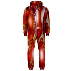 Christmas Decoration Star  3 Hooded Jumpsuit (men) by artworkshop