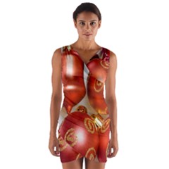 Christmas Decoration Star  3 Wrap Front Bodycon Dress by artworkshop