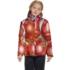 Christmas Decoration Star  3 Kids  Puffer Bubble Jacket Coat by artworkshop