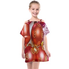 Christmas Decoration Star  3 Kids  One Piece Chiffon Dress by artworkshop