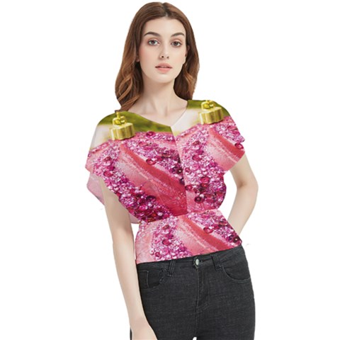 Christmas Decoration 7 Butterfly Chiffon Blouse by artworkshop