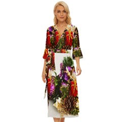 Christmas Decorations Midsummer Wrap Dress by artworkshop