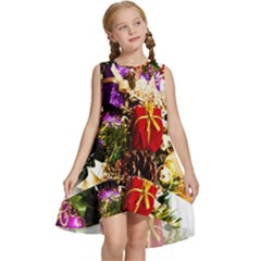 Christmas Decorations Kids  Frill Swing Dress by artworkshop