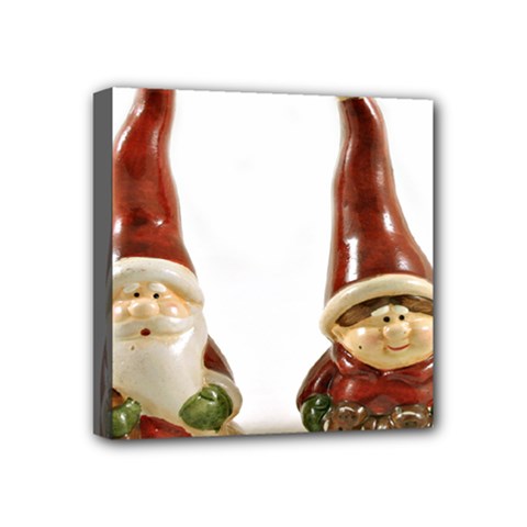 Christmas Figures 2 Mini Canvas 4  X 4  (stretched) by artworkshop