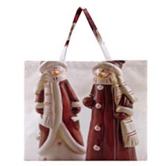 Christmas Figures 3 Zipper Large Tote Bag by artworkshop