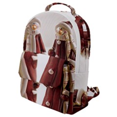 Christmas Figures 3 Flap Pocket Backpack (small) by artworkshop