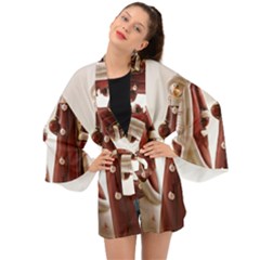 Christmas Figures 3 Long Sleeve Kimono by artworkshop