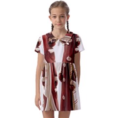 Christmas Figures 3 Kids  Asymmetric Collar Dress by artworkshop