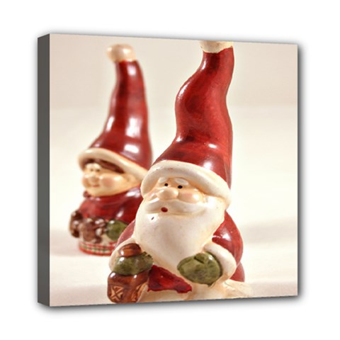 Christmas Figures4 Mini Canvas 8  X 8  (stretched) by artworkshop