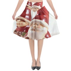 Christmas Figures4 Flared Midi Skirt by artworkshop