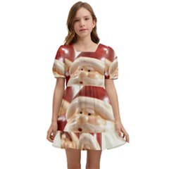 Christmas Figures4 Kids  Short Sleeve Dolly Dress by artworkshop