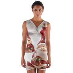 Christmas Figures 5 Wrap Front Bodycon Dress by artworkshop