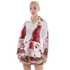 Christmas Figures 5 Women s Long Sleeve Casual Dress by artworkshop