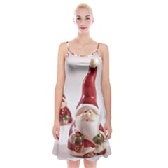 Christmas Figures 5 Spaghetti Strap Velvet Dress