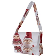 Christmas Figures 5 Full Print Messenger Bag (l) by artworkshop