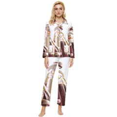 Christmas Figures 6 Womens  Long Sleeve Velvet Pocket Pajamas Set by artworkshop