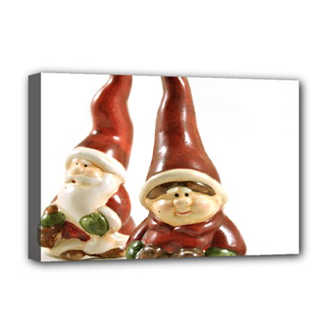 Christmas Figures 7 Deluxe Canvas 18  X 12  (stretched)