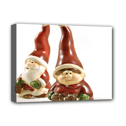 Christmas Figures 7 Deluxe Canvas 16  X 12  (stretched)  by artworkshop