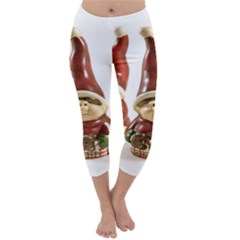 Christmas Figures 7 Capri Winter Leggings  by artworkshop