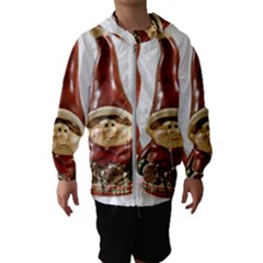 Christmas Figures 7 Kids  Hooded Windbreaker by artworkshop